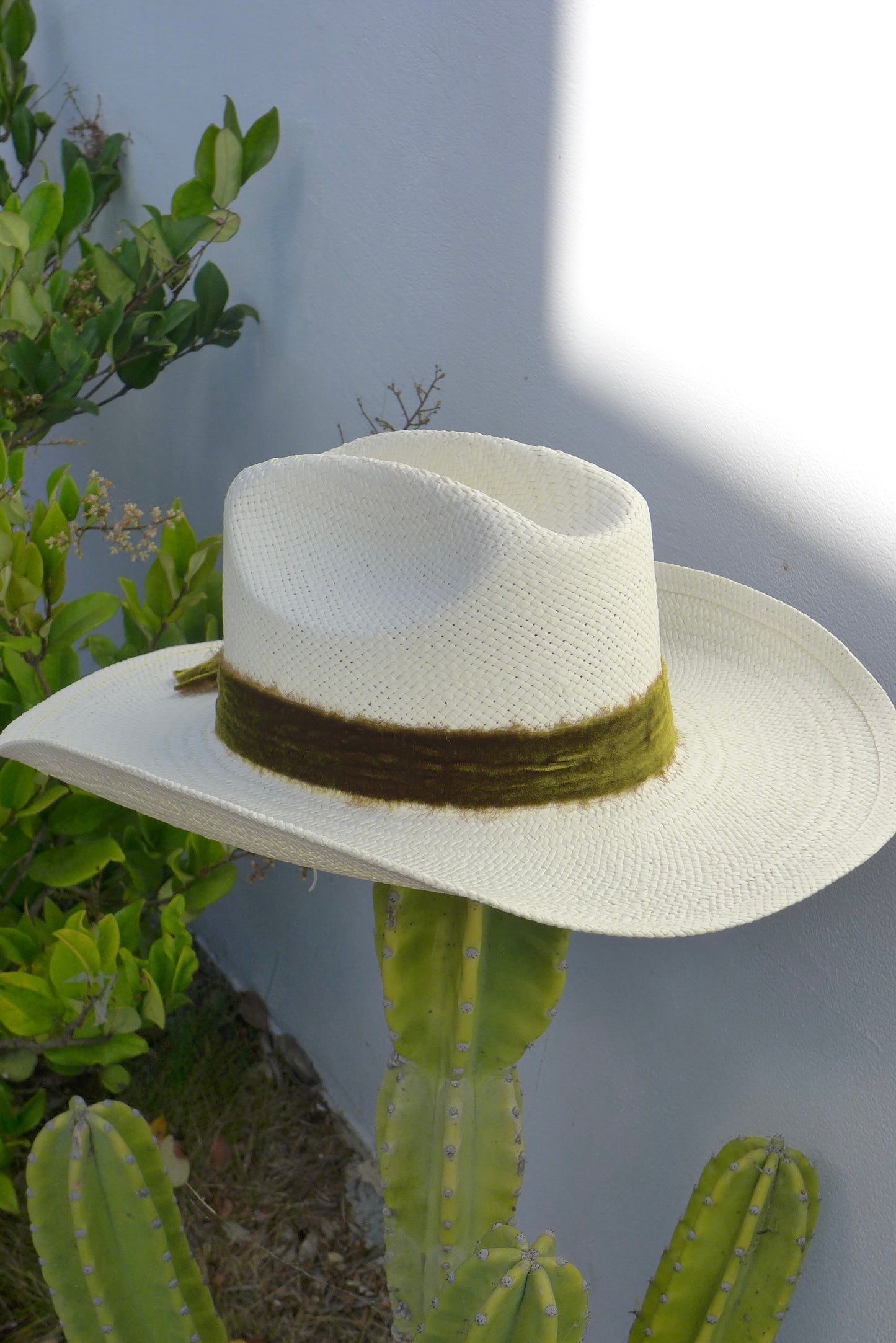 Green Velvet Cowboy Hat