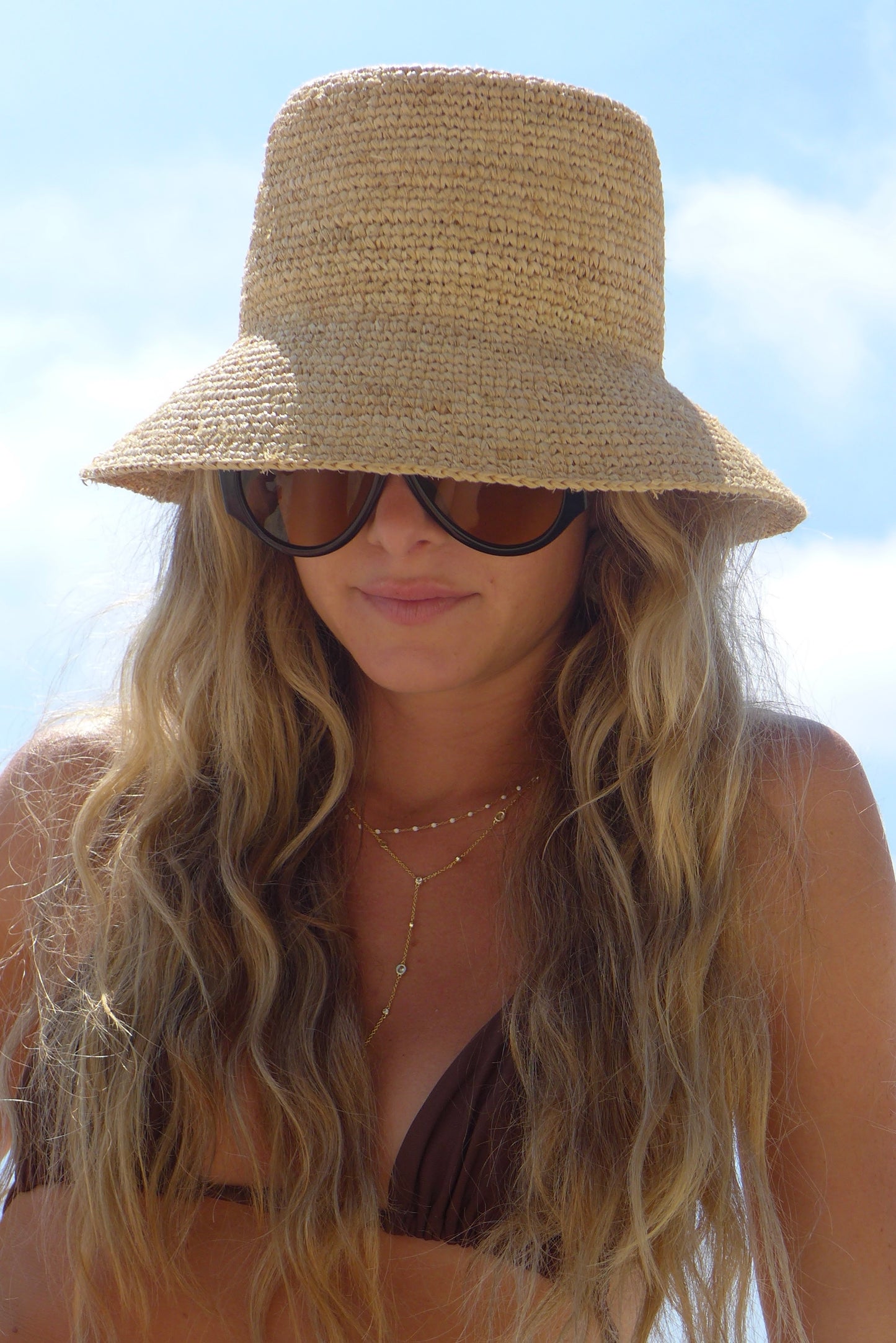 Seaside Raffia Bucket Hat