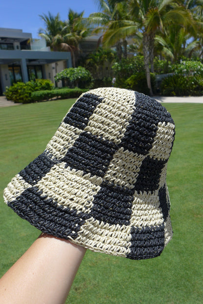 Black & White Checkered Bucket Hat