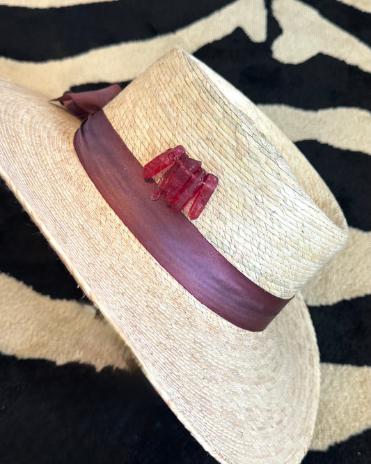 1 of 1: Magenta Crystal Gambler Hat