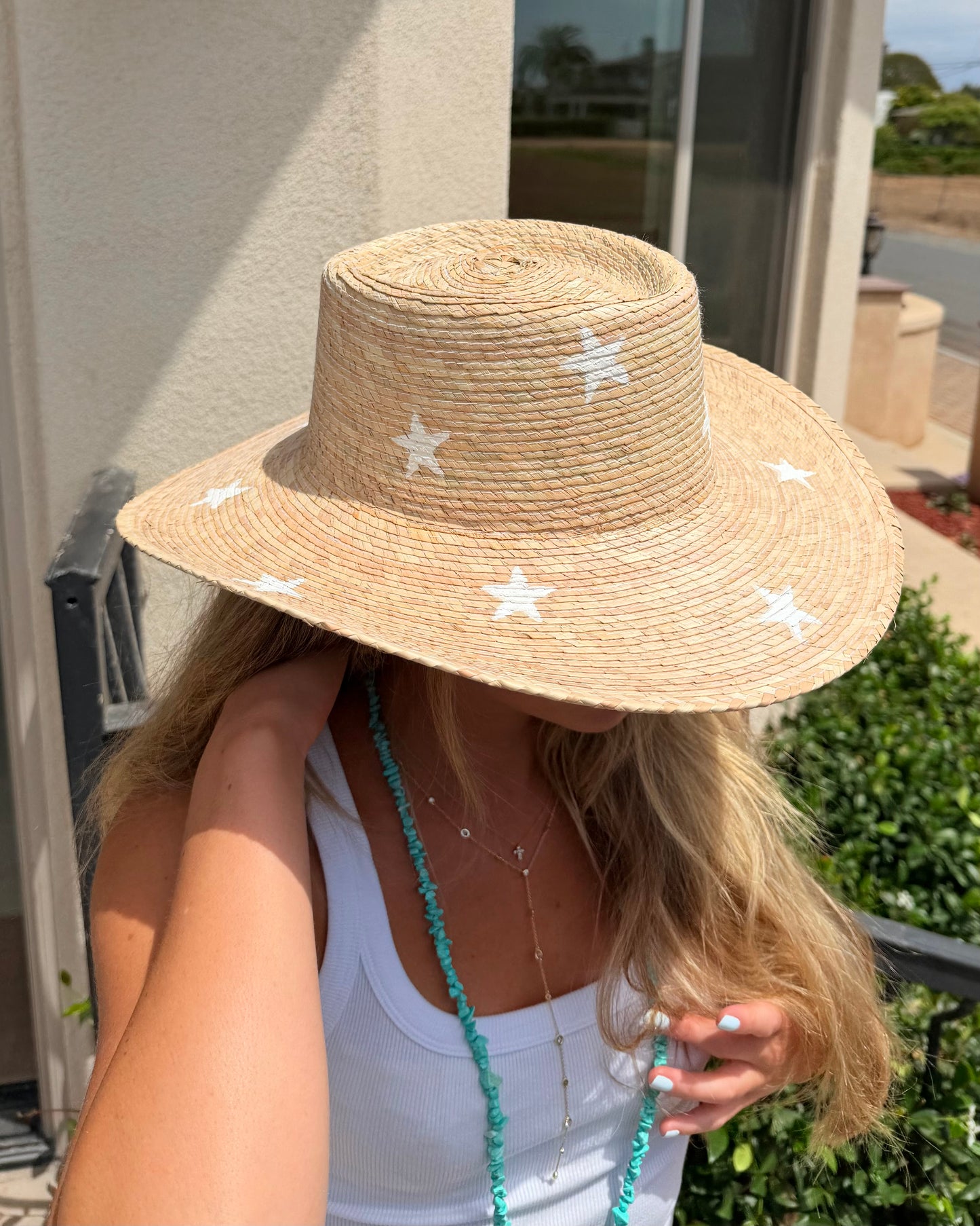 1 of 1: White Star Gambler Hat
