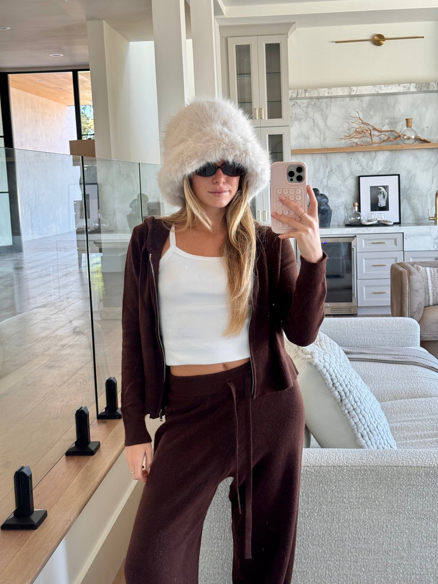 Mocha Cozy Zipper Jacket