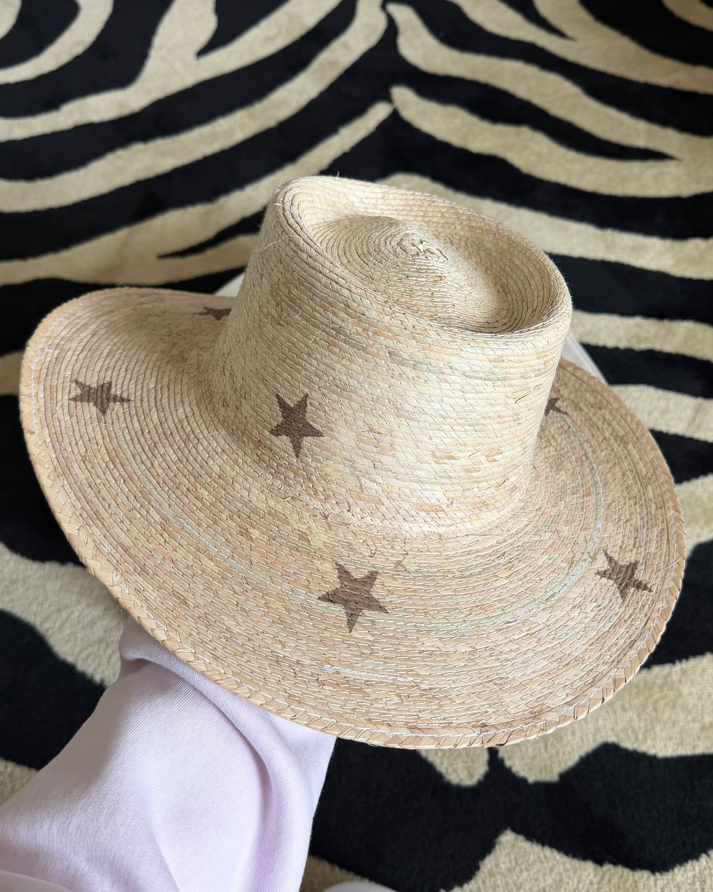 1 of 1: Brown Star Girl Gambler Hat