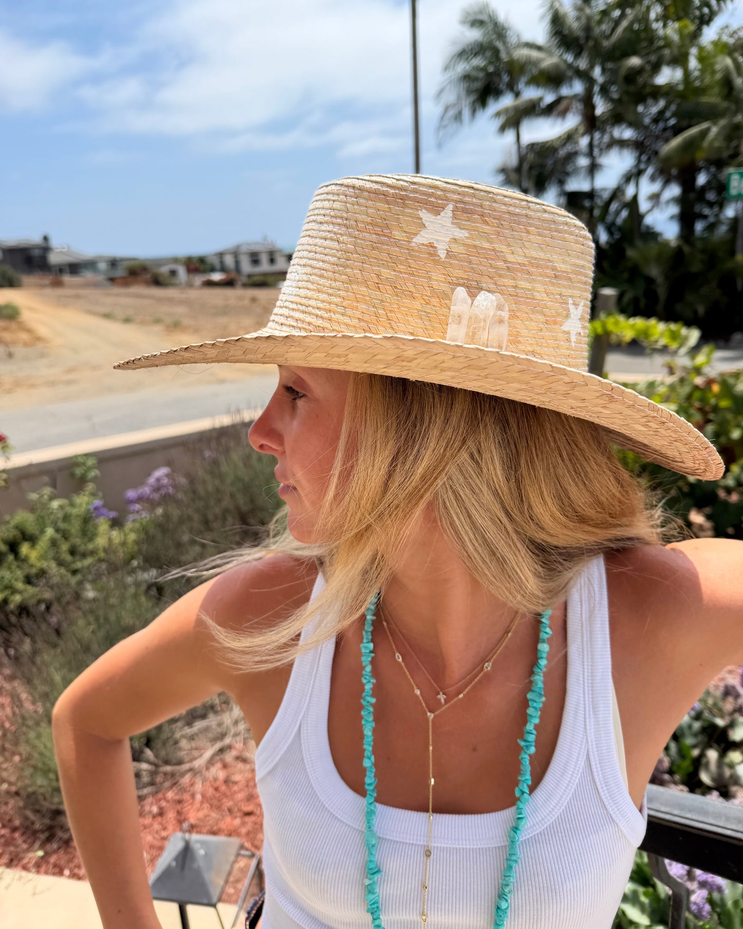 1 of 1: White Star Gambler Hat