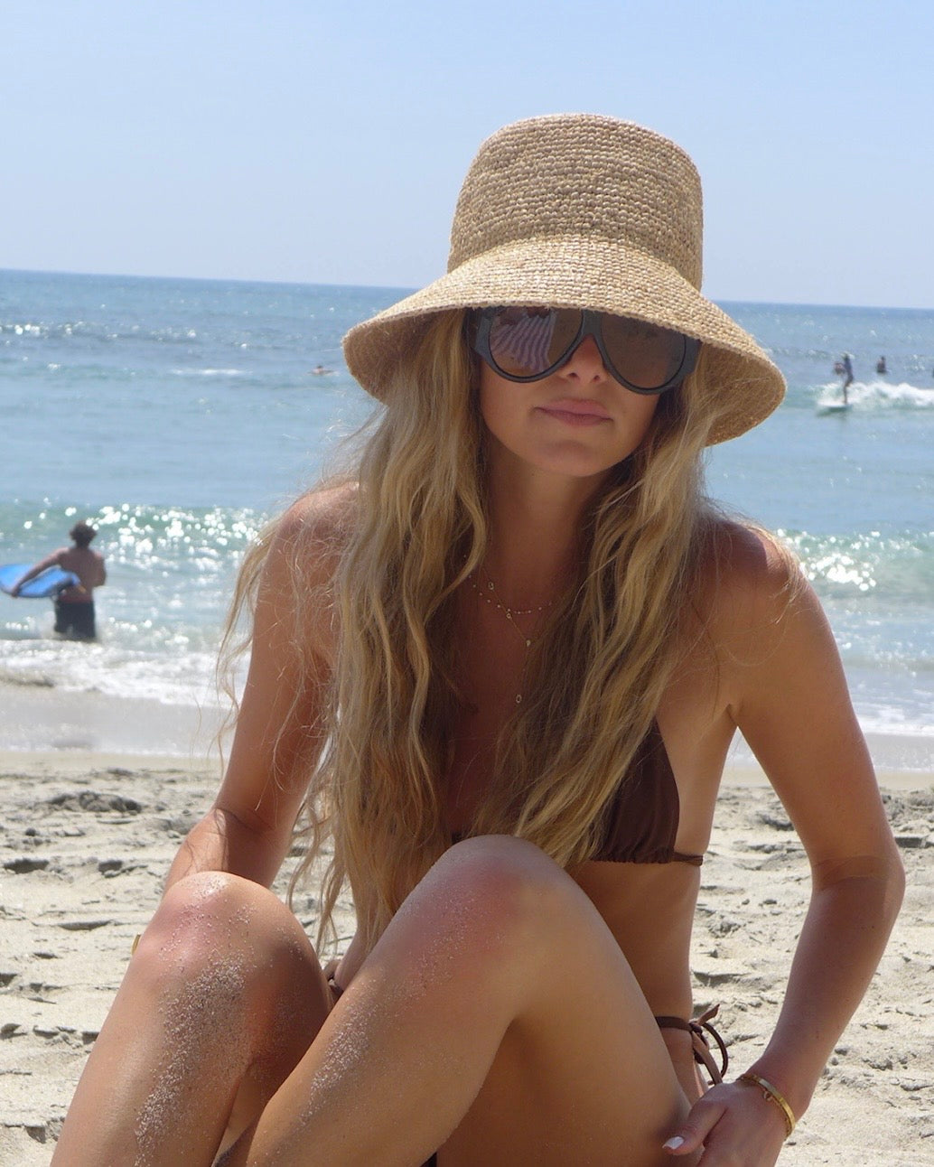 Seaside Raffia Bucket Hat - Packable