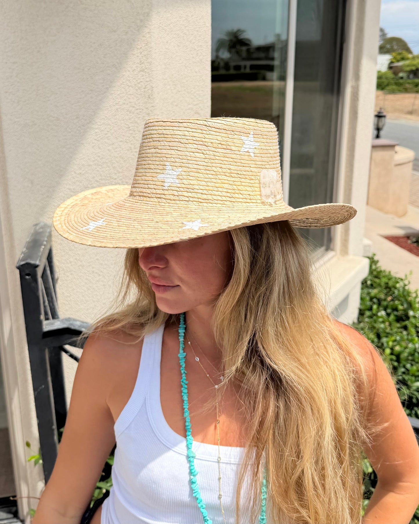 1 of 1: White Star Gambler Hat