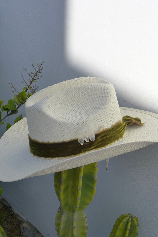 Green Velvet Cowboy Hat