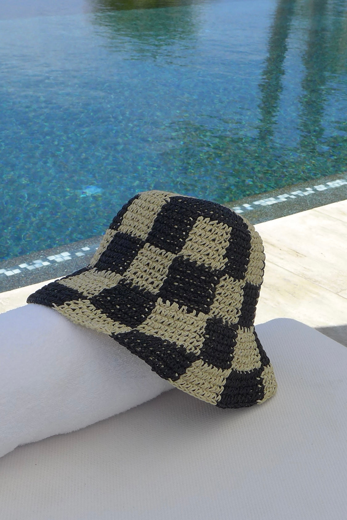 Black & White Checkered Bucket Hat