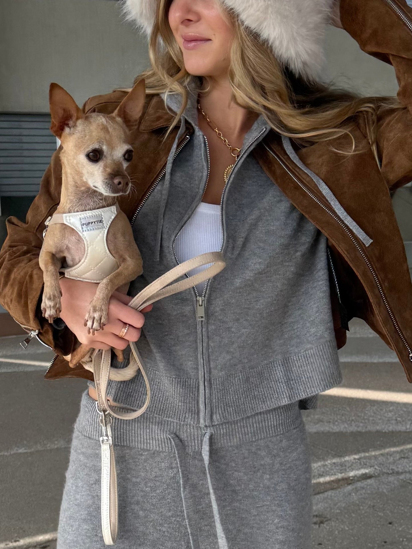 Grey Cozy Zipper Jacket