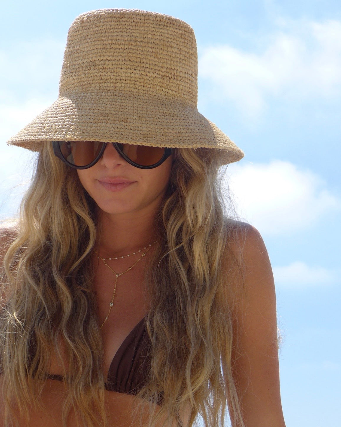 Seaside Raffia Bucket Hat - Packable