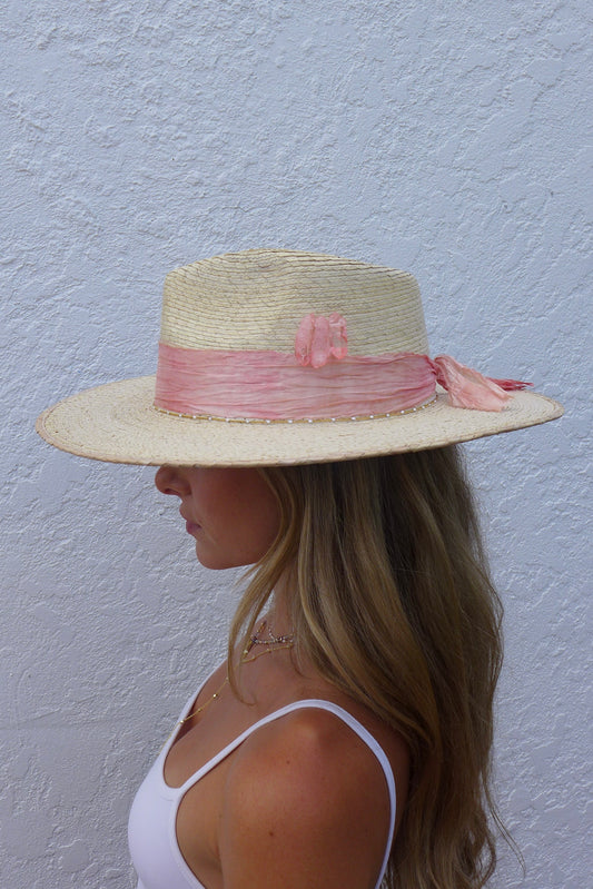 Baby Pink Crystal Rancher Hat