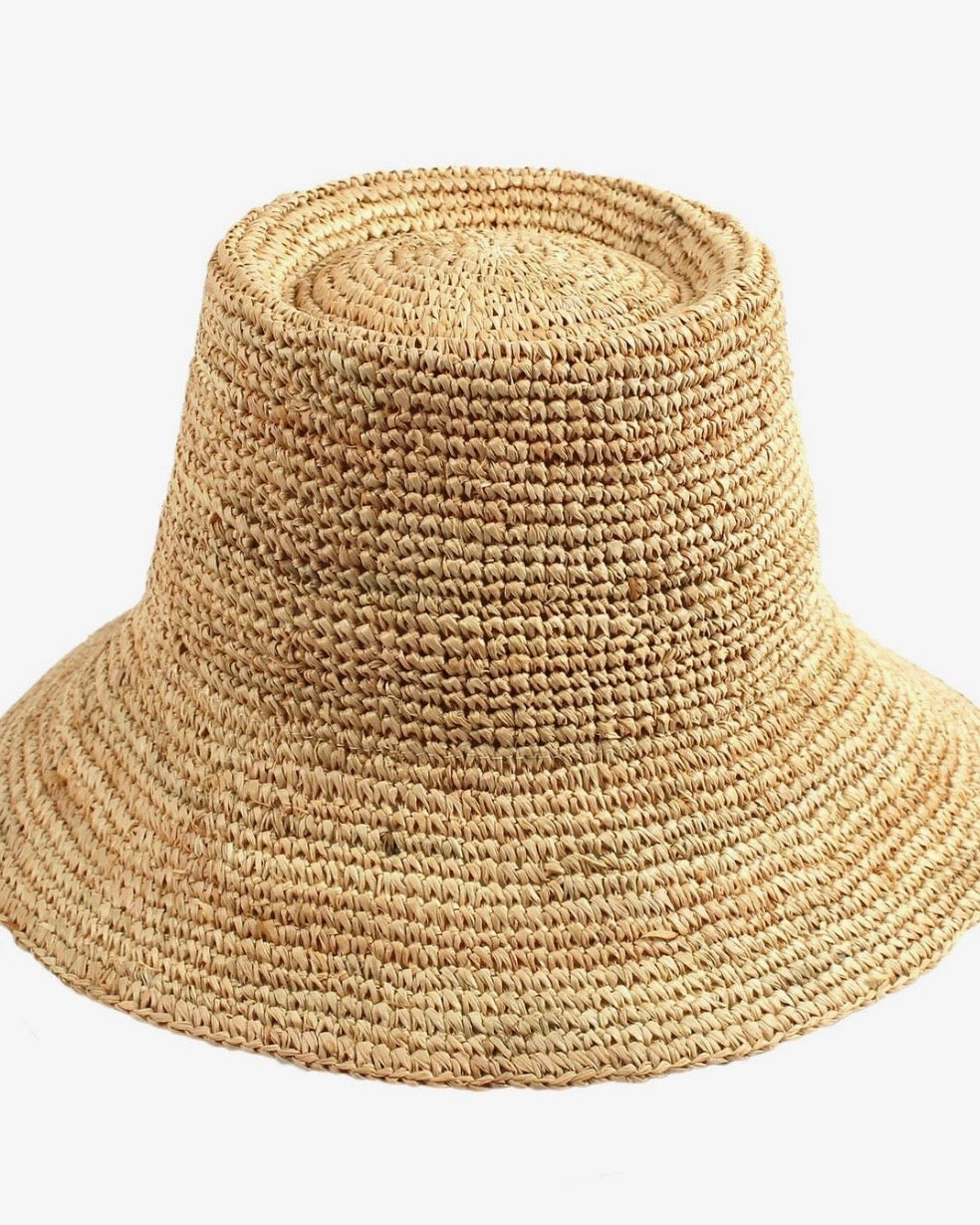 Seaside Raffia Bucket Hat - Packable