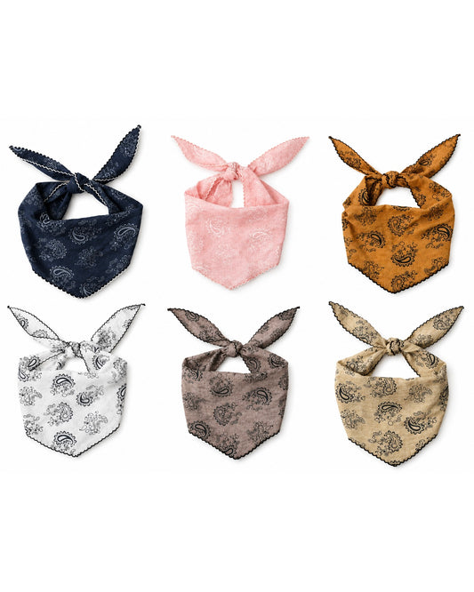 Paisley Triangle Head Scarfs