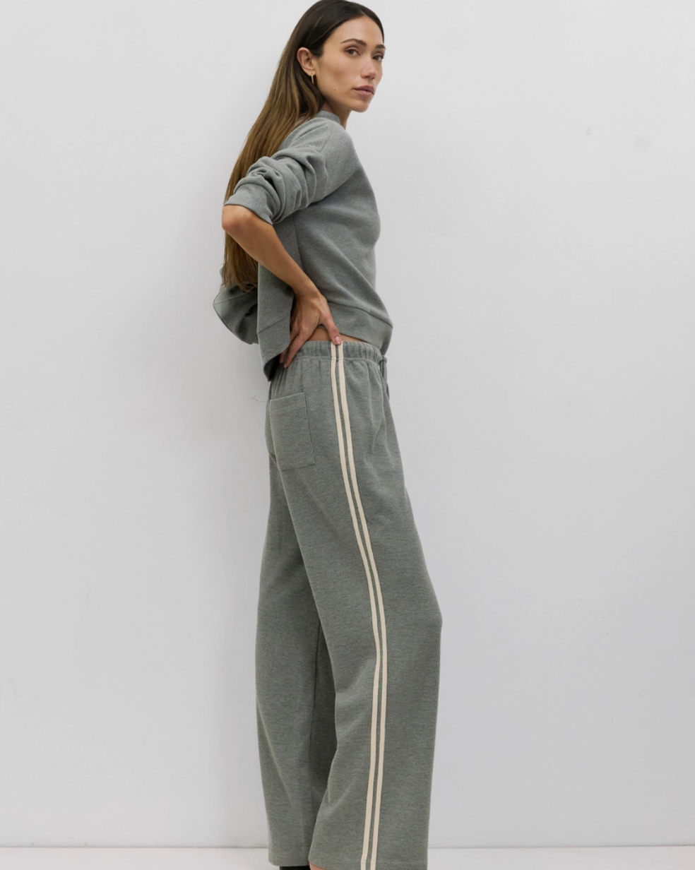 Waffle Knit Pant in Grey