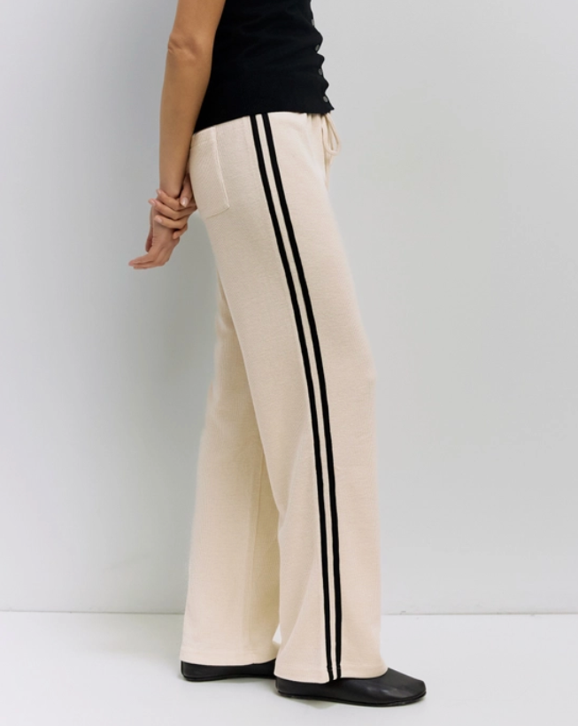 Waffle Knit Pant in Ivory