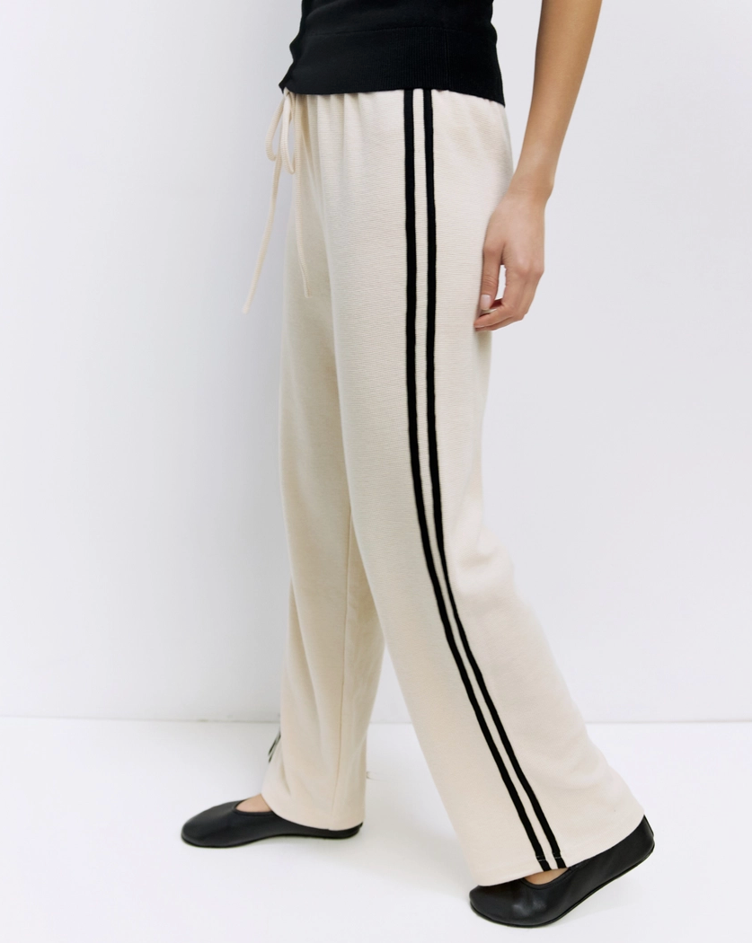 Waffle Knit Pant in Ivory